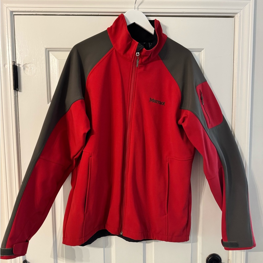Marmot Red/Grey Fleece Lined Performance Jacket